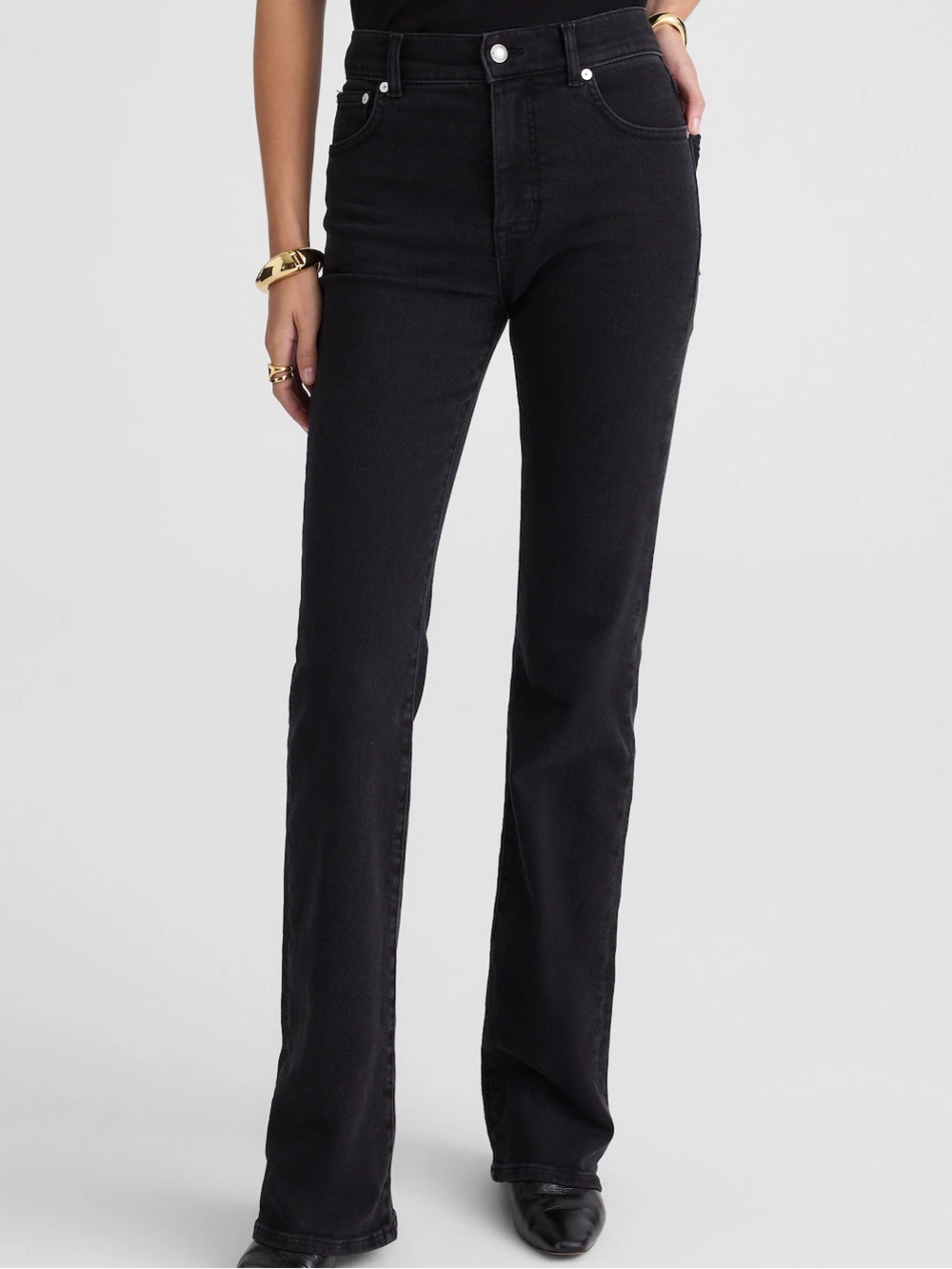 MADEWELL Black 70s Skinny Flare Jeans Size 26 - Picture 3 of 8